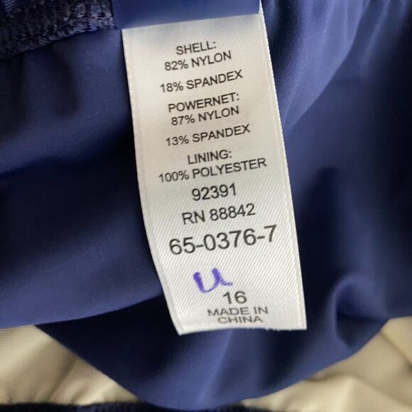 Swimsuits For All Swim Shorts Womens Size 16 Blue Nylon Spandex SW-1942 - Picture 7 of 7